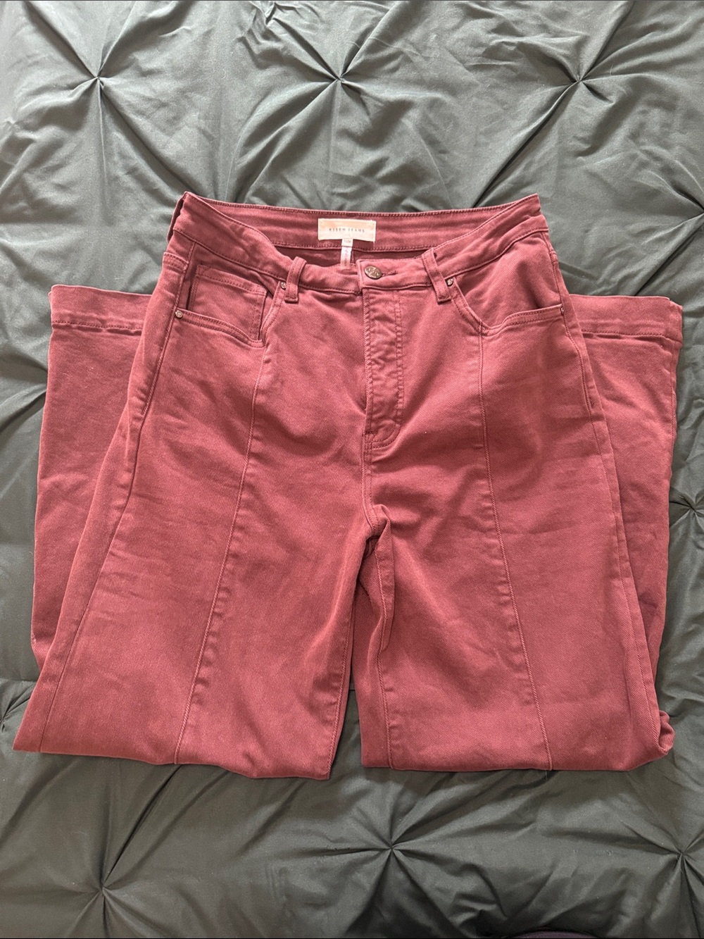 Wide-Leg High-Rise Jeans in Brown